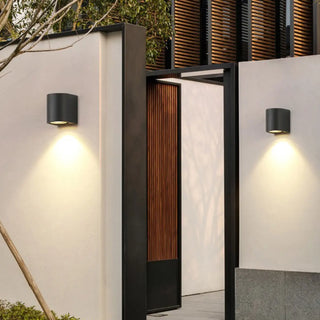 ZOWALA - Modern Black Square Outdoor Up Down Wall Sconce Image - 3