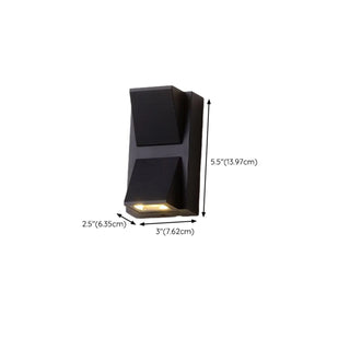 ZOWALA - Modern Black Square Outdoor Up Down Wall Sconce Image - 30