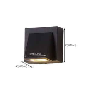 ZOWALA - Modern Black Square Outdoor Up Down Wall Sconce Image - 31