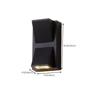 ZOWALA - Modern Black Square Outdoor Up Down Wall Sconce Image - 32