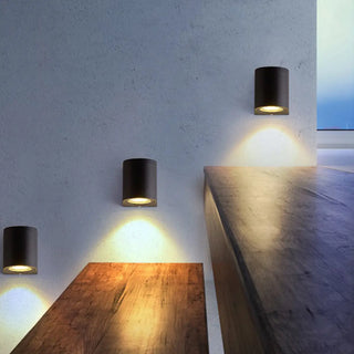 ZOWALA - Modern Black Square Outdoor Up Down Wall Sconce Image - 6