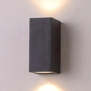 ZOWALA - Modern Black Square Outdoor Up Down Wall Sconce Image - 8