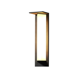 Geometric Black Ribbed Glass Outdoor Wall Sconce Zawala Image - 11