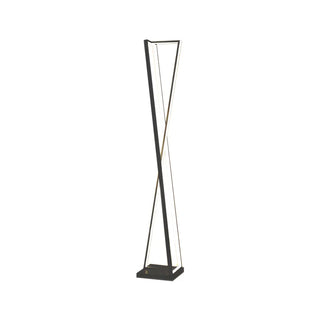Crossed Frame Design White Geometric LED Floor Lamp Zawala Image - 14