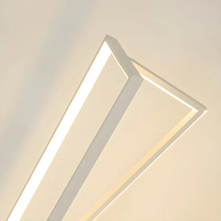 Crossed Frame Design White Geometric LED Floor Lamp Zawala Image - 7