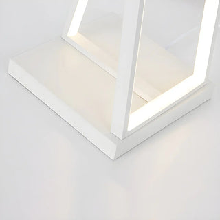 Crossed Frame Design White Geometric LED Floor Lamp Zawala Image - 9