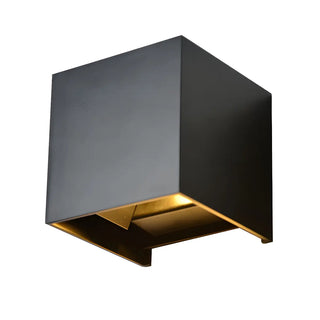 ZOWALA - Minimalist Geometric Cube 2 Bulb Metal Wall Light White Image - 10