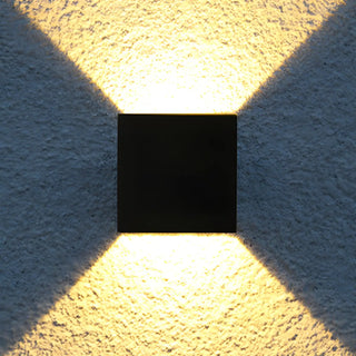ZOWALA - Minimalist Geometric Cube 2 Bulb Metal Wall Light White Image - 12