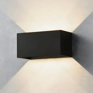 ZOWALA - Minimalist Geometric Cube 2 Bulb Metal Wall Light White Image - 14