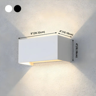 ZOWALA - Minimalist Geometric Cube 2 Bulb Metal Wall Light White Image - 22