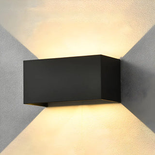 ZOWALA - Minimalist Geometric Cube 2 Bulb Metal Wall Light White Image - 6