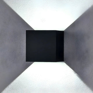 ZOWALA - Minimalist Geometric Cube 2 Bulb Metal Wall Light White Image - 9