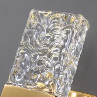 Bedroom Gold Base Clear Crystal Geometric Wall Lamp Zawala Image - 11