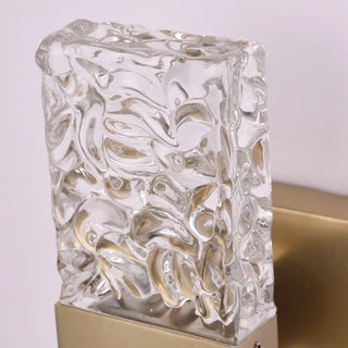 Bedroom Gold Base Clear Crystal Geometric Wall Lamp Zawala Image - 13