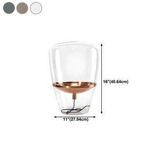 Creative Simple Jar Geometric Clear Glass Table Lamp Zawala #size