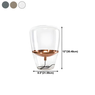 Creative Simple Jar Geometric Clear Glass Table Lamp Zawala Image - 18
