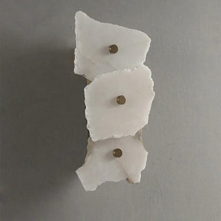Tiered Geometric White Stone Bedside Wall Sconce Zawala Image - 11