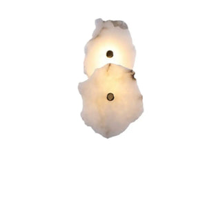 Tiered Geometric White Stone Bedside Wall Sconce Zawala Image - 8