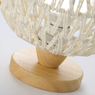 ZOWALA - Geometric Weaving Rope Semi-Flush Mount Light Image - 12
