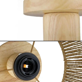 ZOWALA - Geometric Weaving Rope Semi-Flush Mount Light Image - 13
