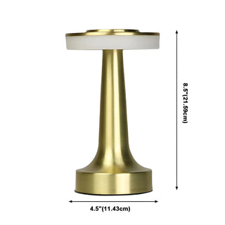 Simple Geometric Gold LED Table Lamp with Touch Switch Zawala #size