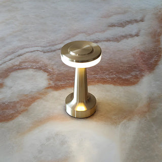 Simple Geometric Gold LED Table Lamp with Touch Switch Zawala Image - 3