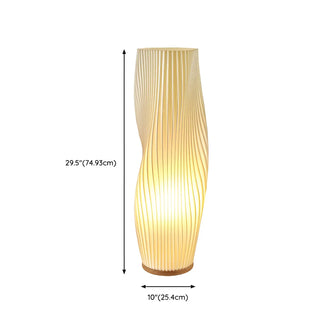 Unique White 3D Geometric Ambient Wooden Floor Lamp Zawala #size