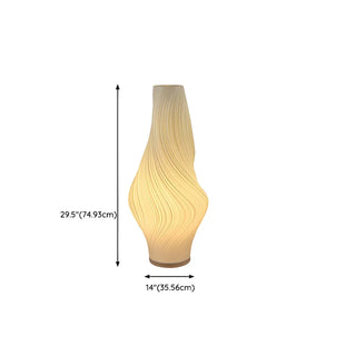 Unique White 3D Geometric Ambient Wooden Floor Lamp Zawala Image - 16