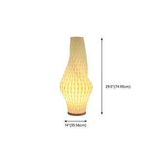 Unique White 3D Geometric Ambient Wooden Floor Lamp Zawala Image - 17