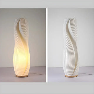 Unique White 3D Geometric Ambient Wooden Floor Lamp Zawala Image - 7