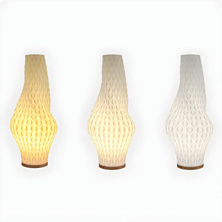 Unique White 3D Geometric Ambient Wooden Floor Lamp Zawala Image - 8