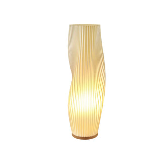 Unique White 3D Geometric Ambient Wooden Floor Lamp Zawala Image - 9