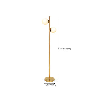 3-Light Globe Gold Contemporary Metal Floor Lamp Zawala Image - 15