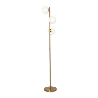3-Light Globe Gold Contemporary Metal Floor Lamp Zawala Image - 6