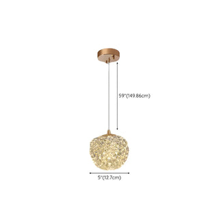 Modern Adjustable Height Clear Crystal Ball Pendant Light Zawala #size