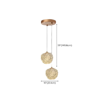 Modern Adjustable Height Clear Crystal Ball Pendant Light Zawala Image - 14
