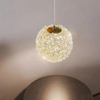 Modern Adjustable Height Clear Crystal Ball Pendant Light Zawala Image - 3