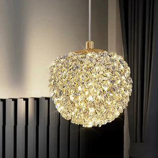 Modern Adjustable Height Clear Crystal Ball Pendant Light Zawala Image - 4