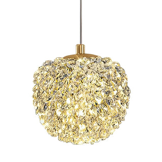 Modern Adjustable Height Clear Crystal Ball Pendant Light Zawala Image - 6
