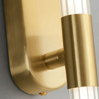 Luxury Crystal Cylinder Gold Bedroom Wall Sconce Zawala Image - 20