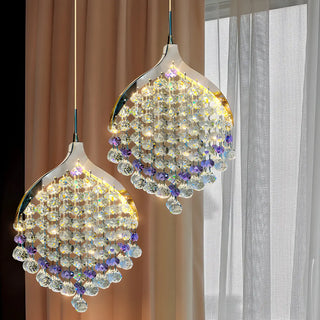 ZOWALA - Modern Clear Crystal Droplet Teardrop Pendant Light Image - 1