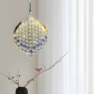 ZOWALA - Modern Clear Crystal Droplet Teardrop Pendant Light Image - 4