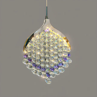 ZOWALA - Modern Clear Crystal Droplet Teardrop Pendant Light Image - 6