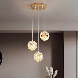 ZOWALA - Modern Cluster Crystal Ball Dining Room Pendant Light Image - 3