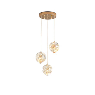 ZOWALA - Modern Cluster Crystal Ball Dining Room Pendant Light Image - 9