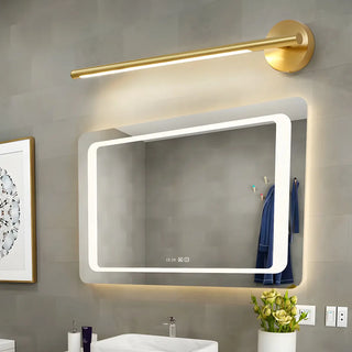 Luxury Gold Linear Bathroom LED Brass Vanity Light Zawala Image - 3