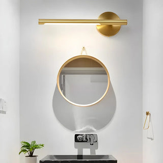 Luxury Gold Linear Bathroom LED Brass Vanity Light Zawala Image - 5