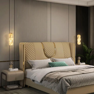 ZOWALA - Elegant Clear Crystal Rectanglar Bedroom Pendant Light Image - 3