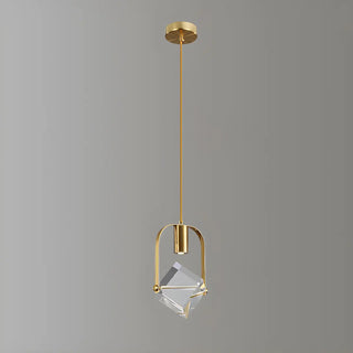 ZOWALA - Modern Bedroom Clear Crystal Diamond Pendant Light Image - 10