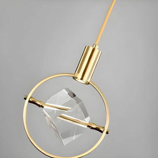 ZOWALA - Modern Bedroom Clear Crystal Diamond Pendant Light Image - 15